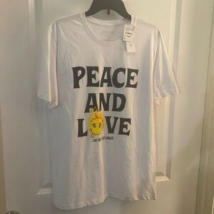 NWT Peace & Love T-Shirt by Life is A Joke Sz M